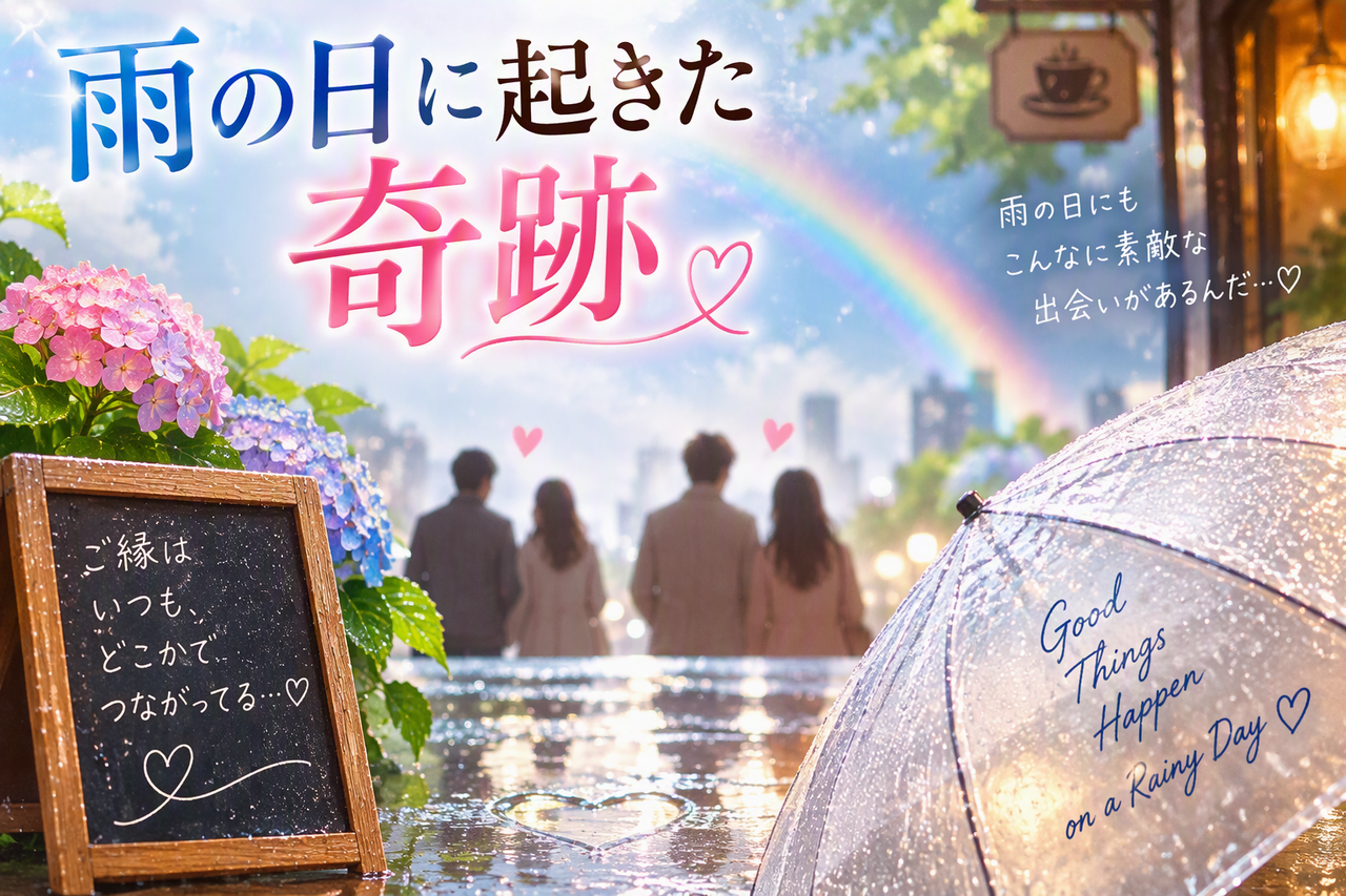 『雨の日に起きた奇跡✨✨二組のカップルと出会えた(^_-)-☆』ナナイロの婚活ブログサムネイル
